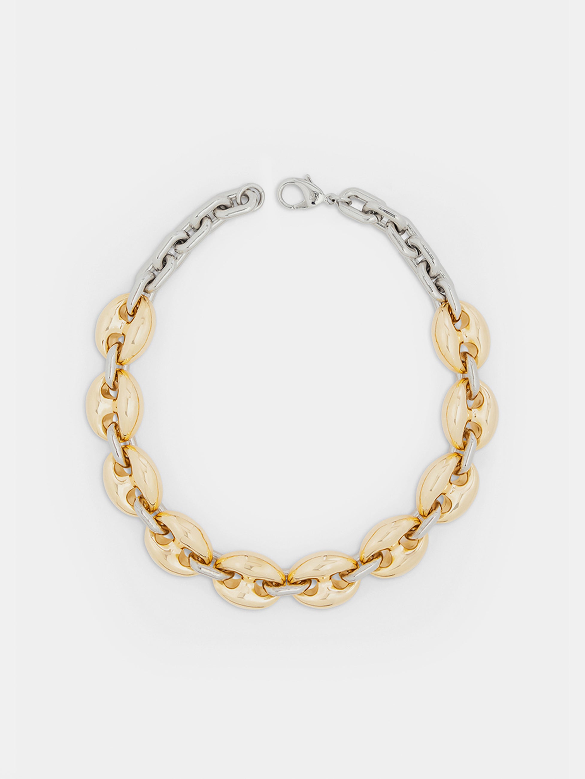 Eight Chunky Gold/Silver Eight Necklace | Rabanne