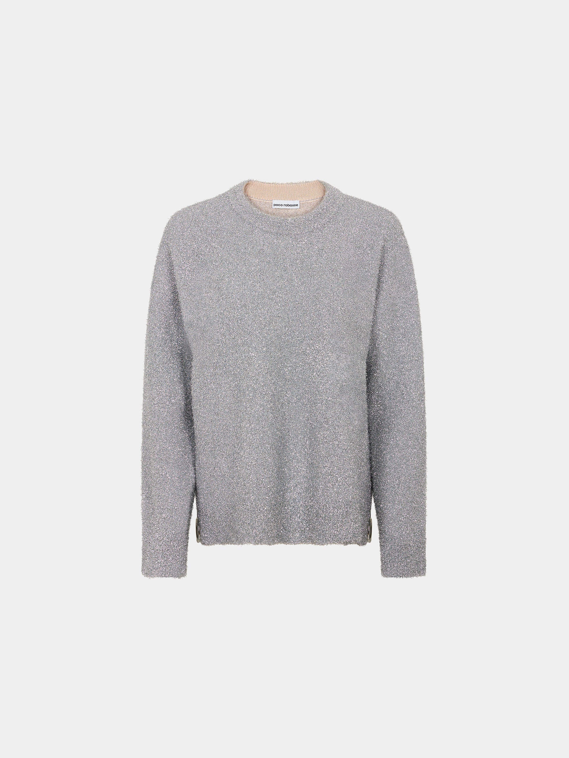 Sweater with silver metalized effect | Rabanne