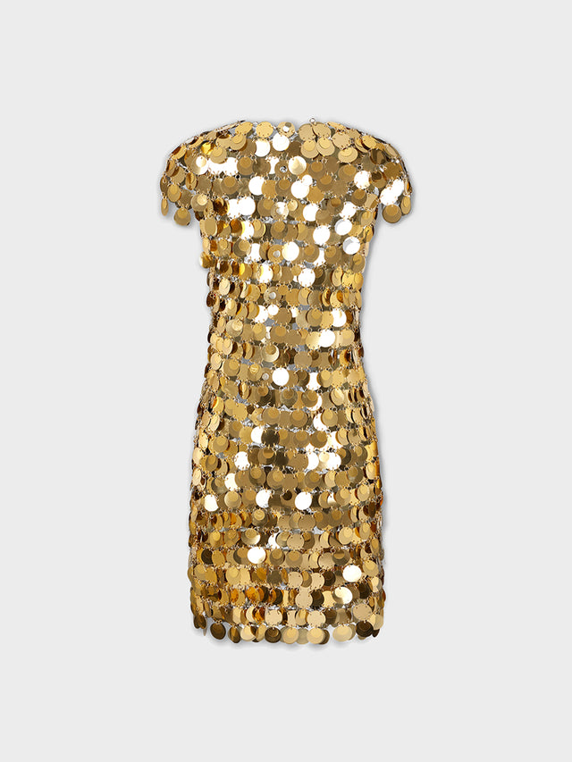 Sparkle mini gold dress