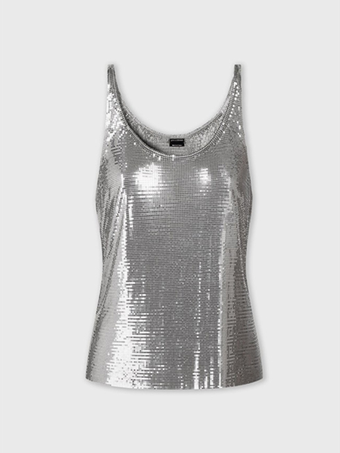 Silver chainmail top