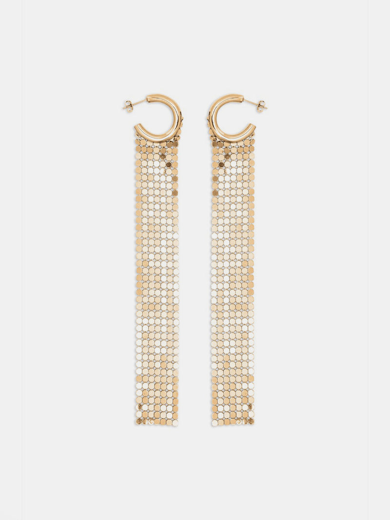 Gold chainmail Hoop earrings