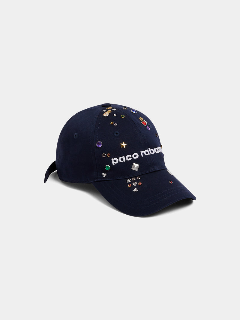 Crystals-embellished baseball cap