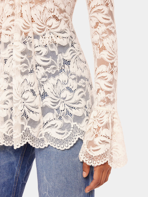Pleated lace top
