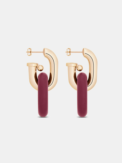 Sepia Gold Xl Link Earrings