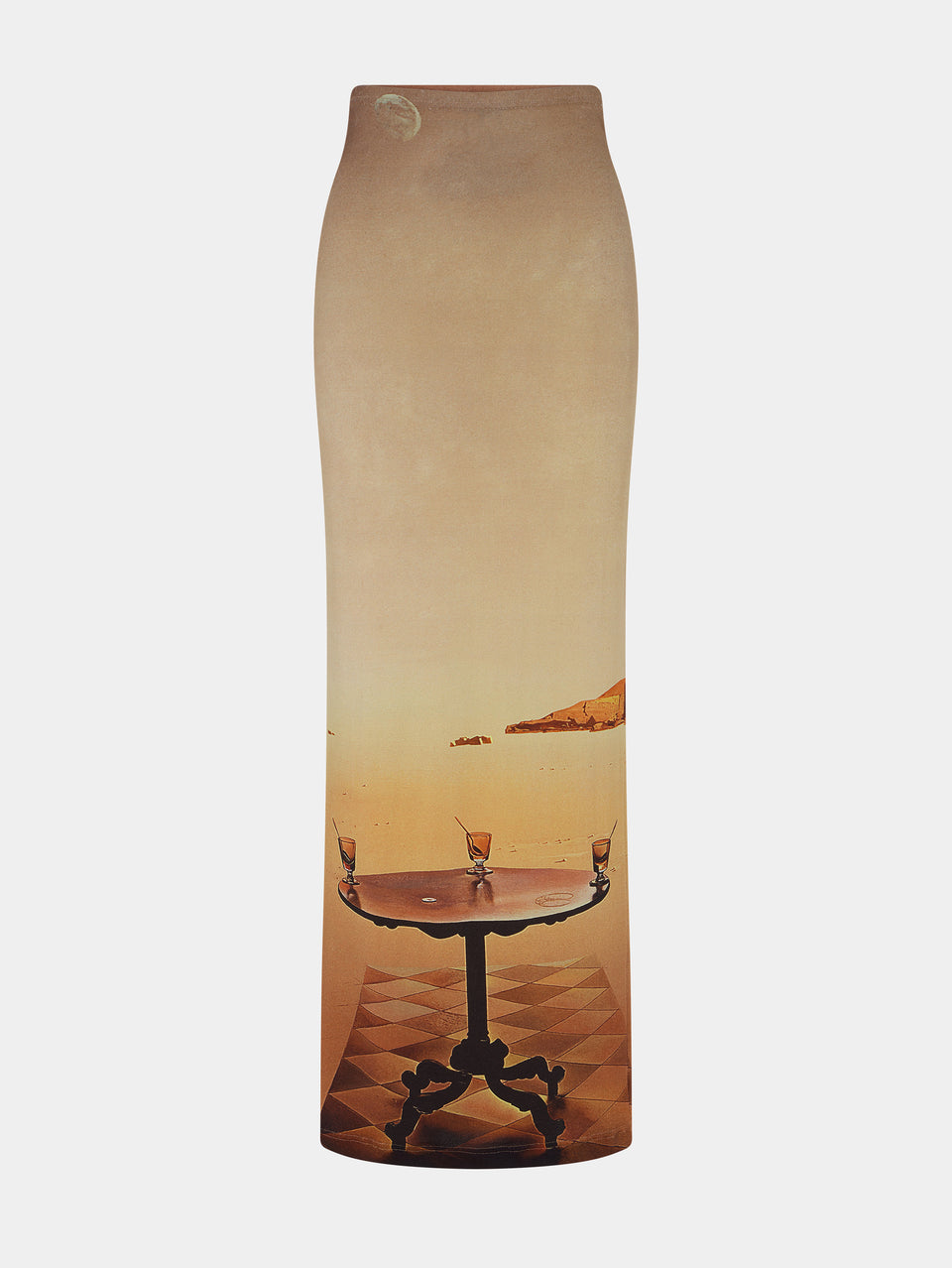 Jupe longue imprimé Table solaire de Salvador Dali