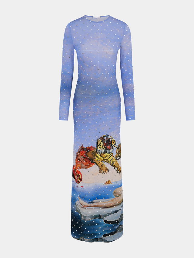 Longue robe du soir Salvador Dali en strass