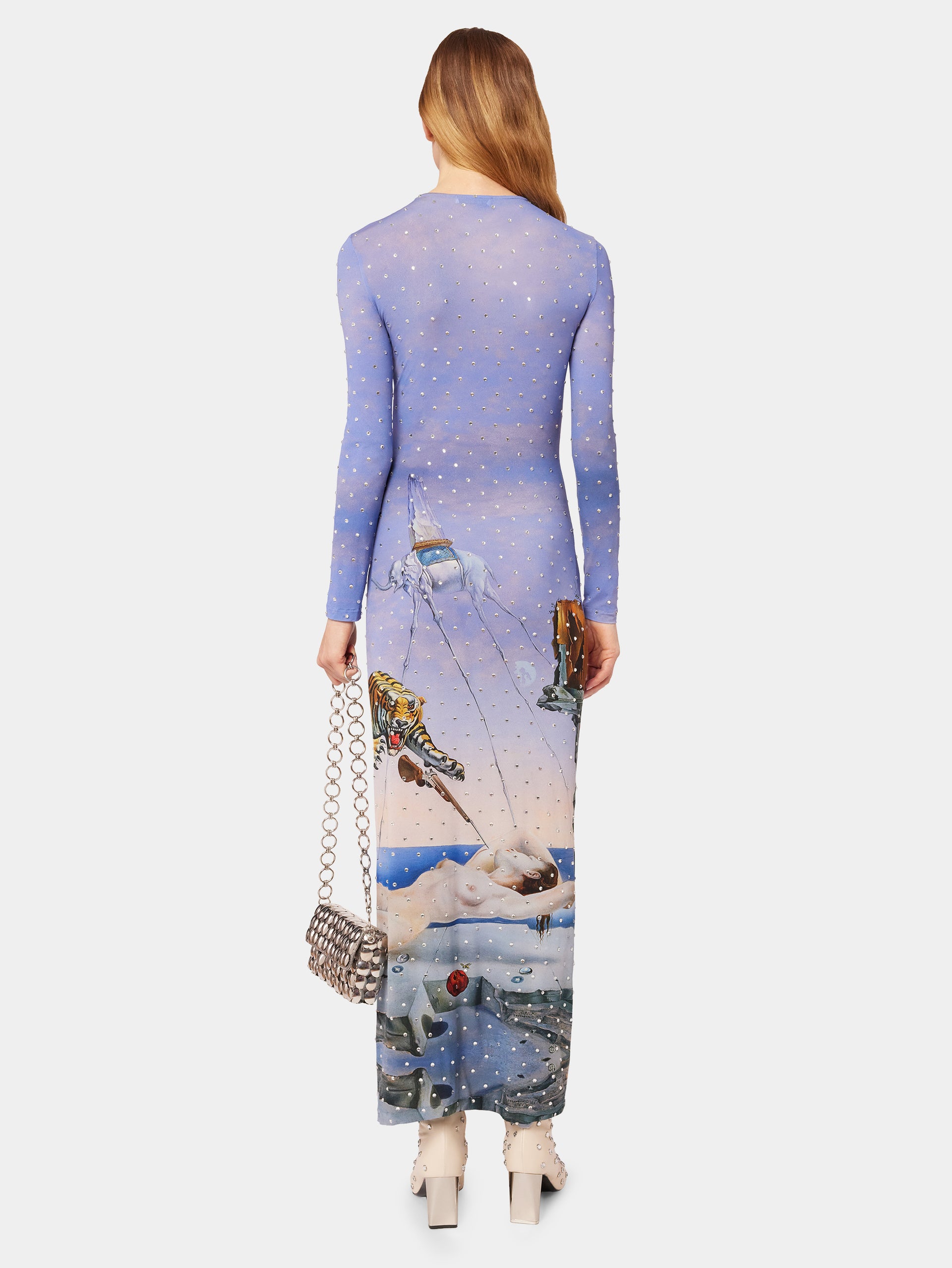Longue robe du soir Salvador Dali en strass