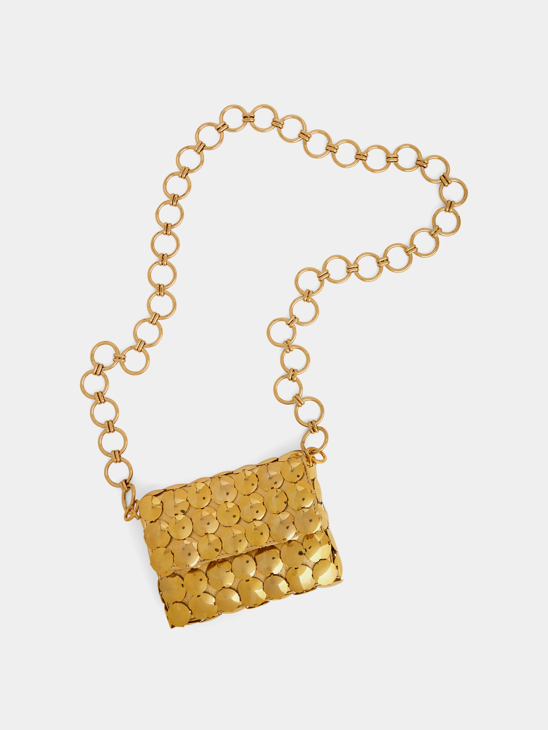Metallic gold bag in aluminum