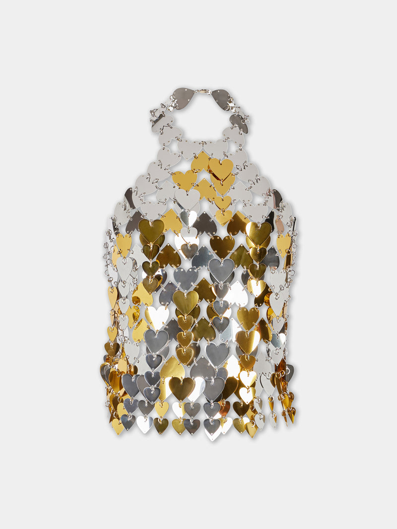 Gold and Silver Sparkle Hearts Top