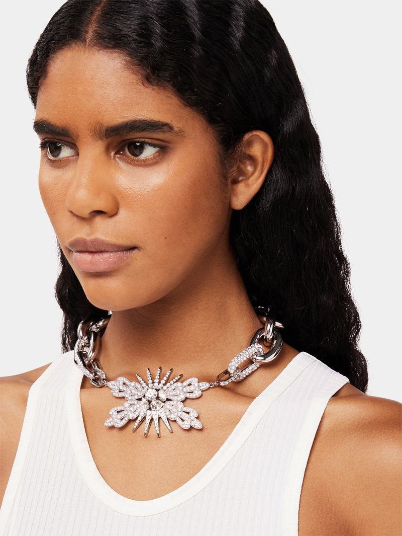 Crystal-embellished XL Link necklace