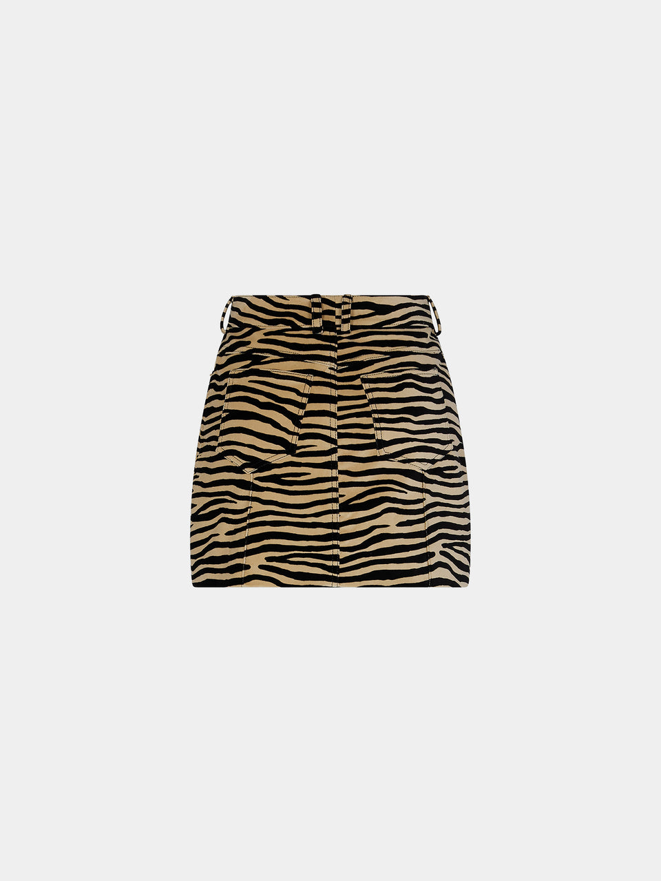 Mini skirt with tiger print