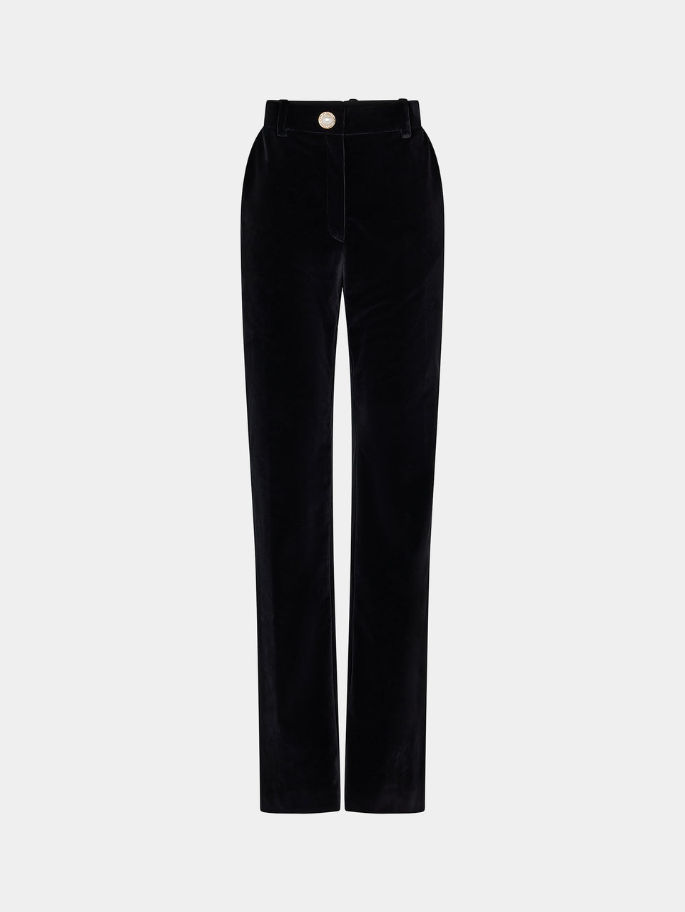 Velvet pants with crystal detail