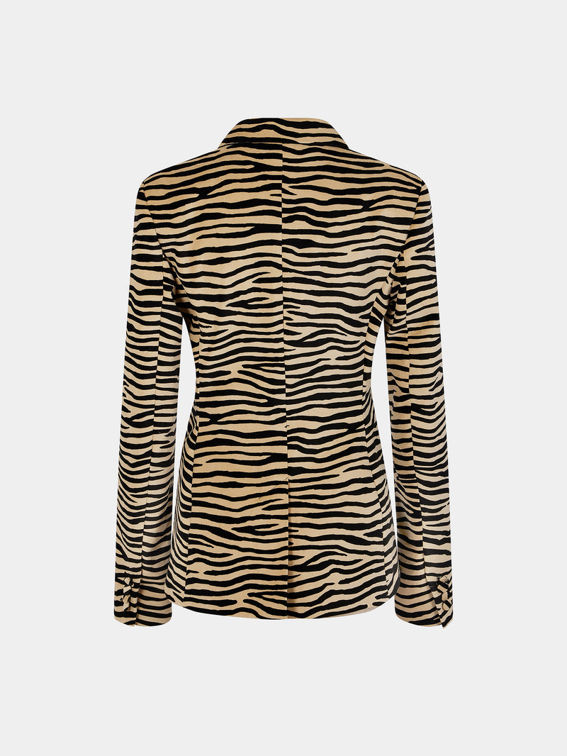 Tiger printed tailored jacket