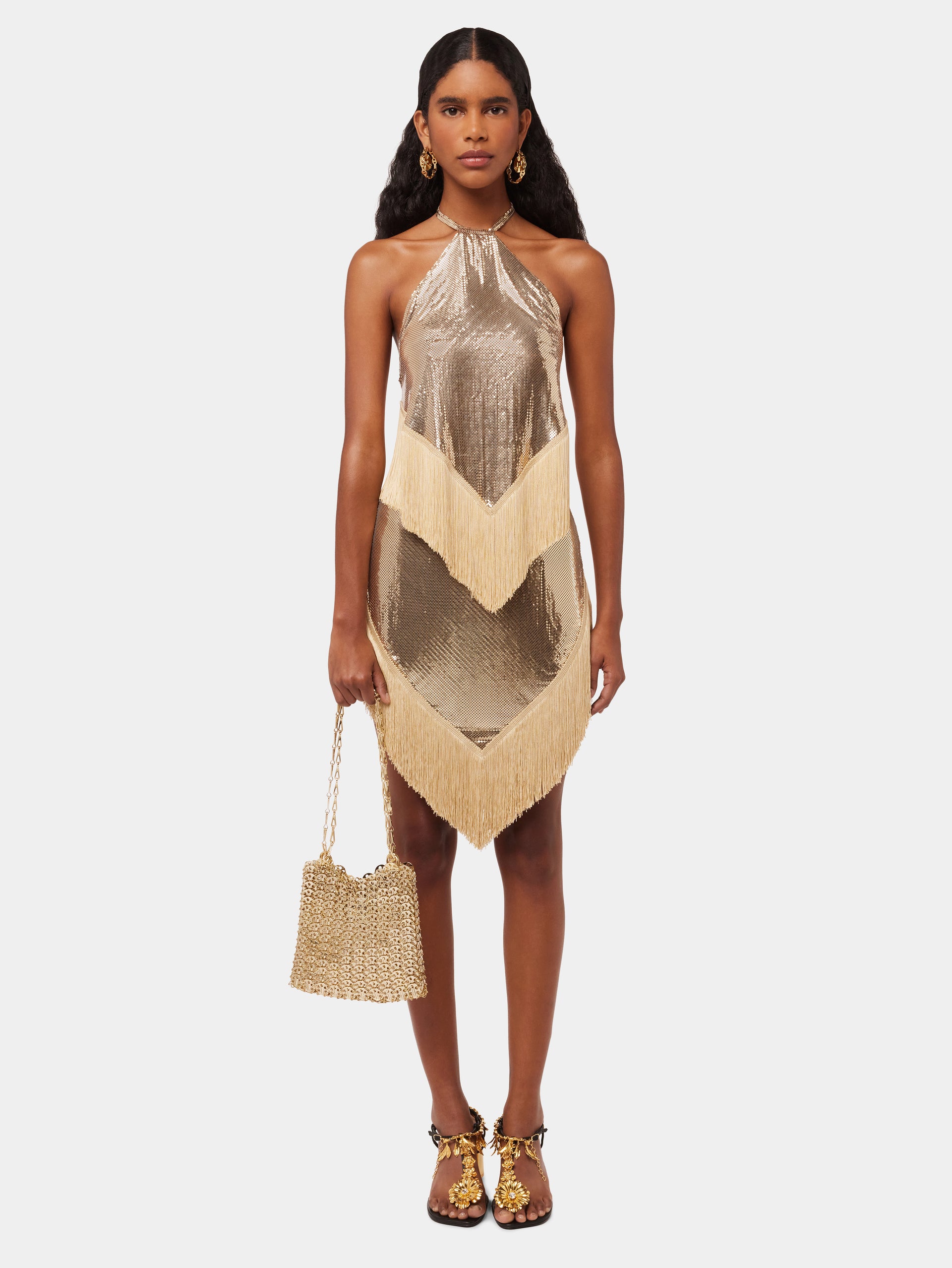 MESH SKIRT PAREO WITH FRINGES DETAILS