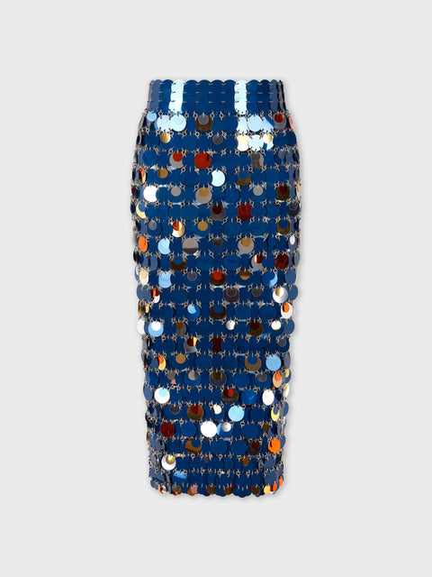 BLUE LONG SKIRT WITH SPARKLES ASSEMBLY