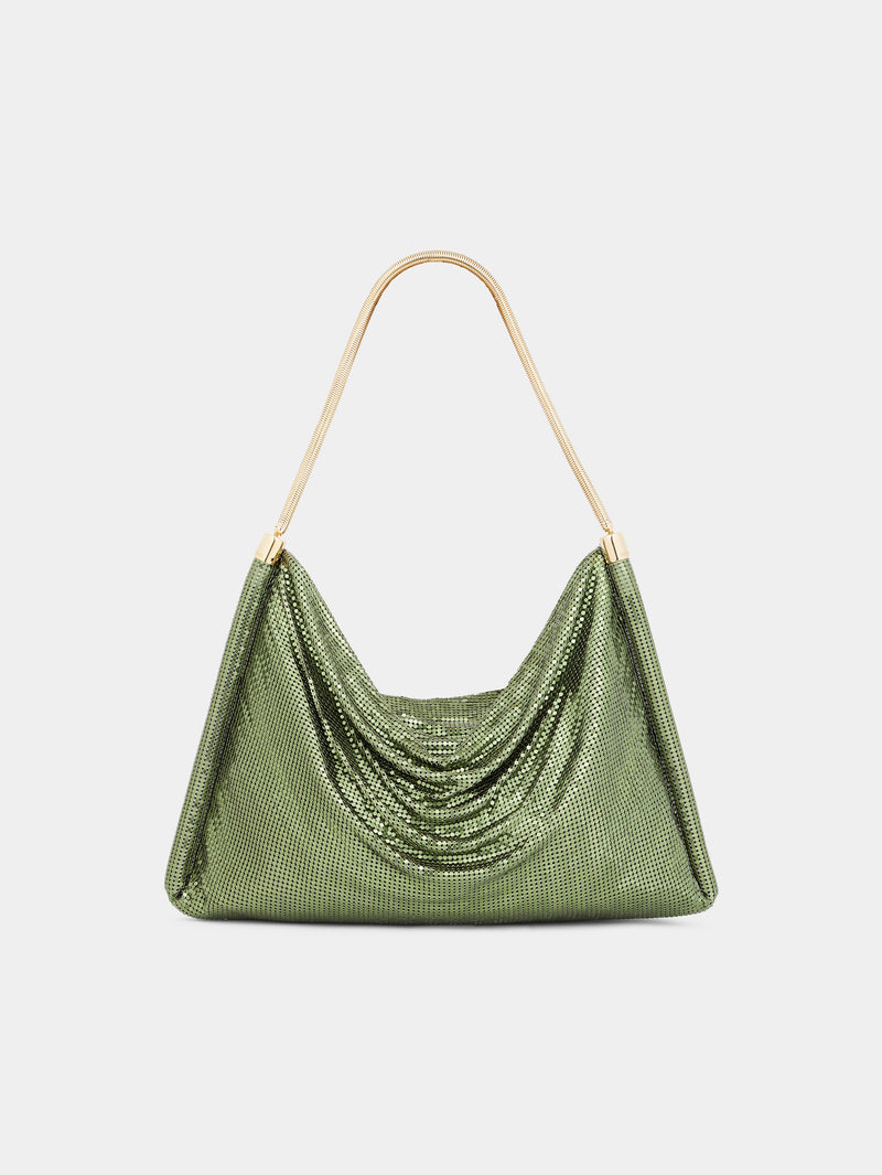 Emerald chainmail shoulder bag