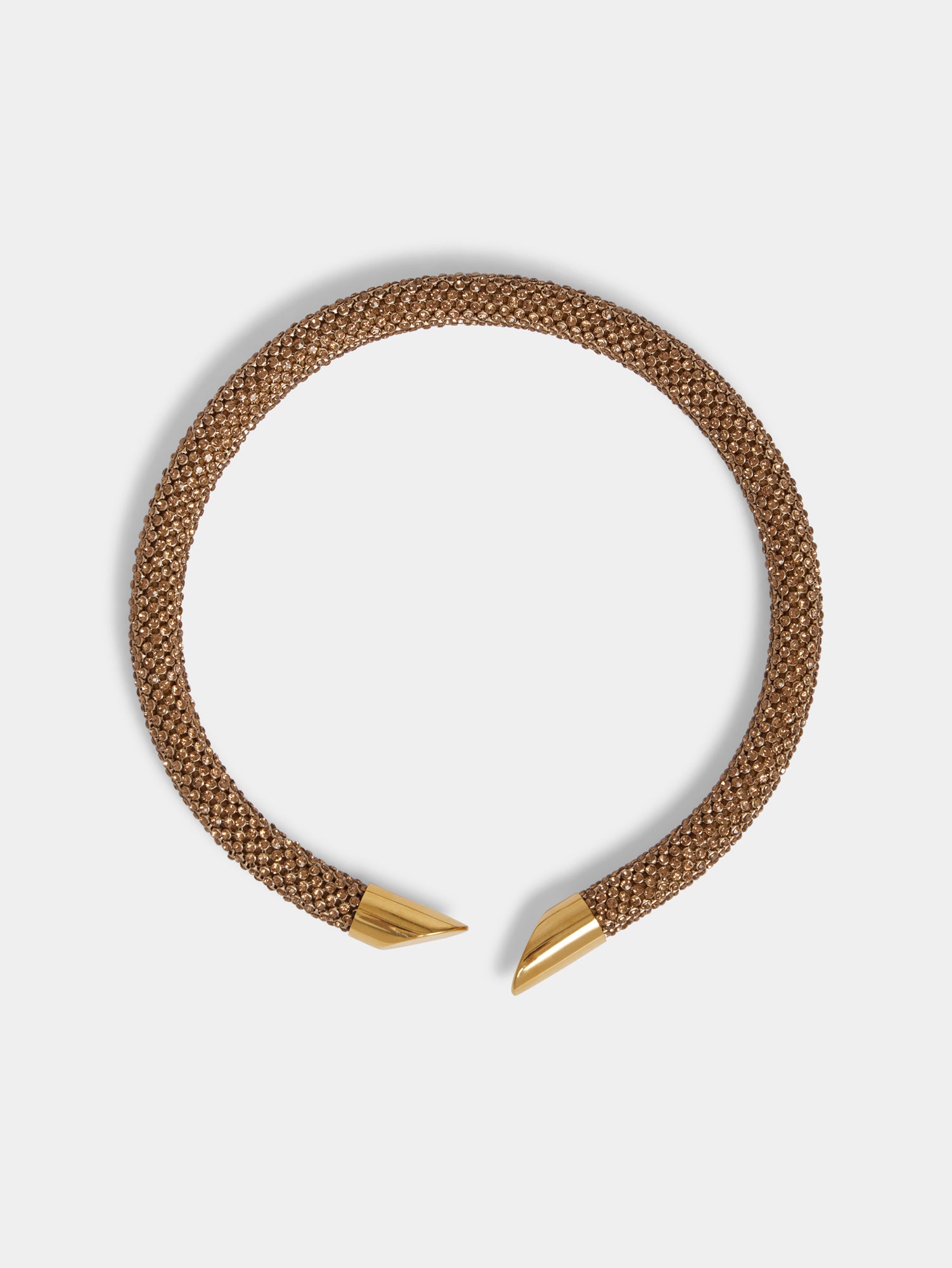Gold Pixel tube necklace