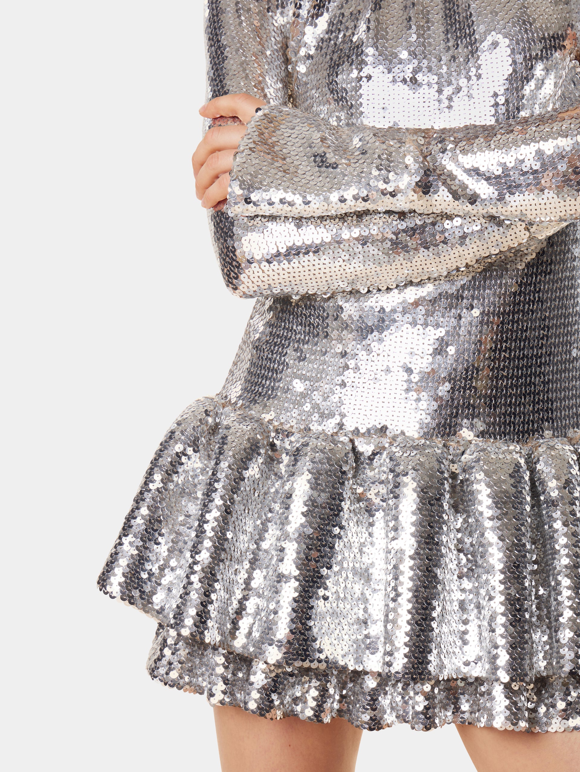 Silver Sequin Dress