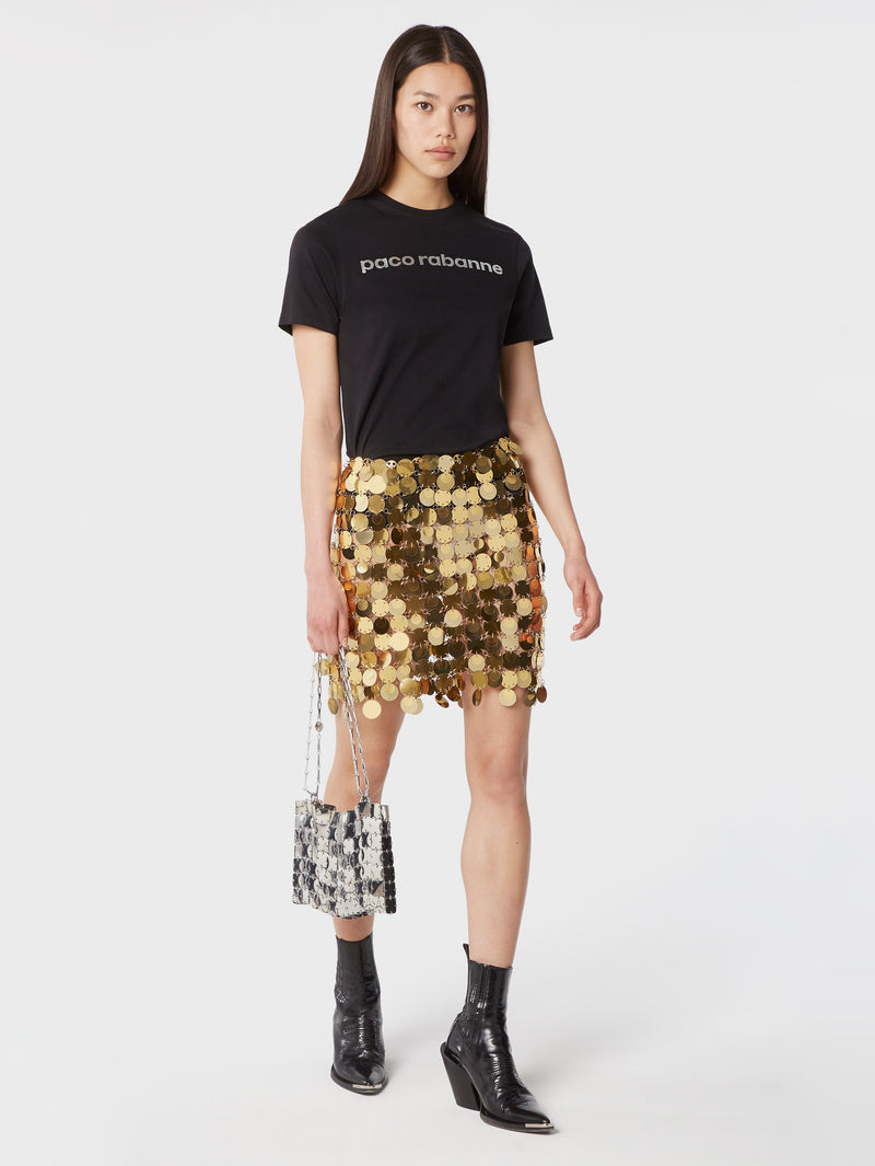 The gold sparkle discs skirt