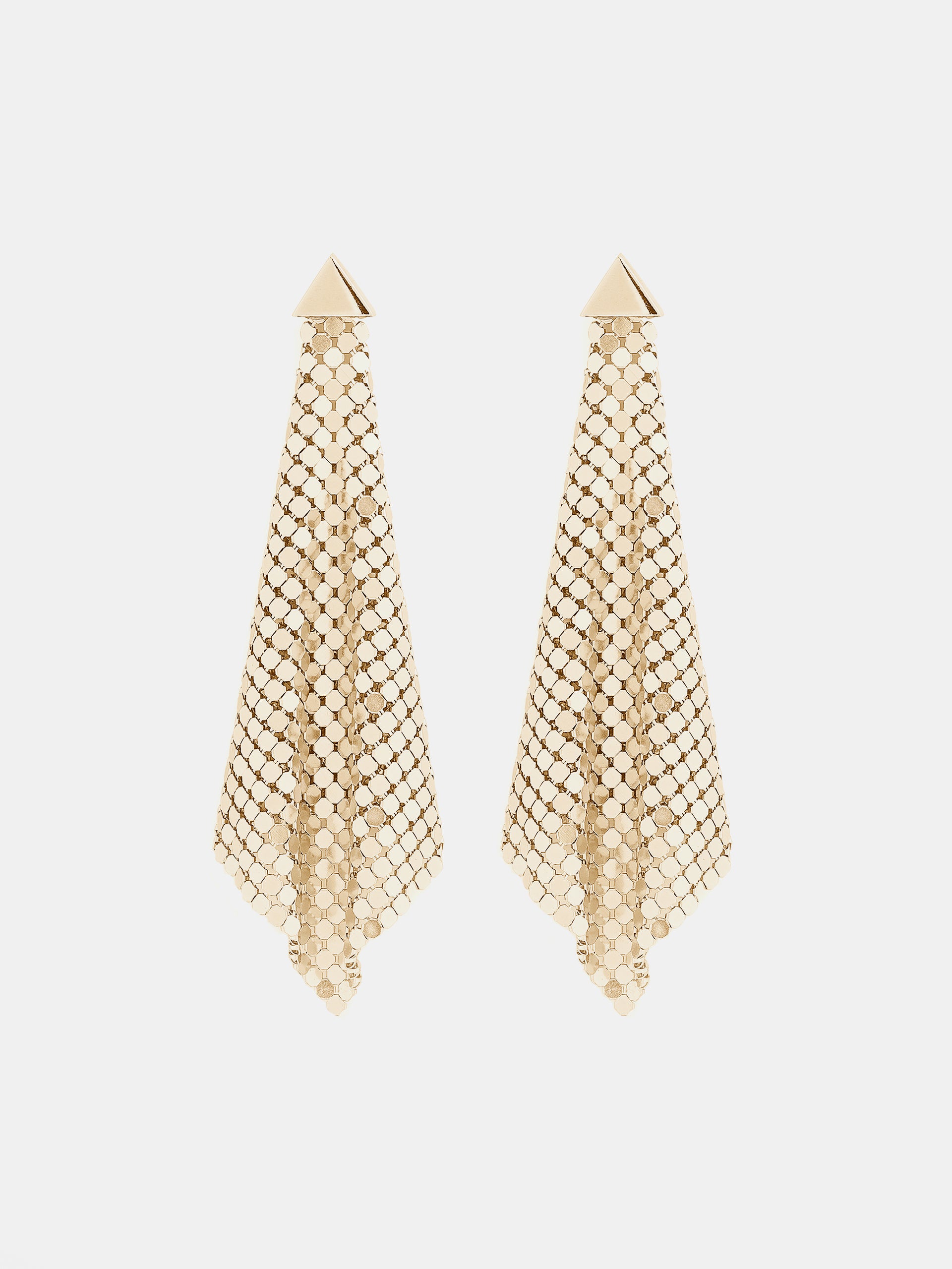 Gold pixel earrings