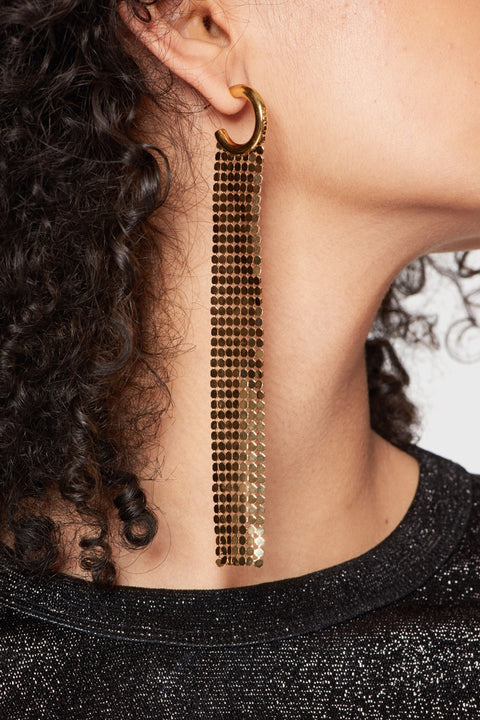 Gold chainmail Hoop earrings