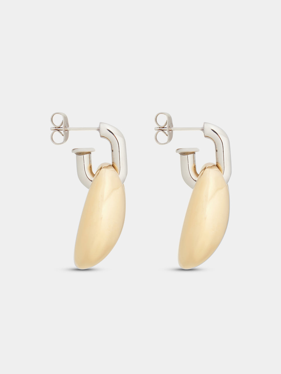 Boucles d'oreilles Eight chunky or-argent 